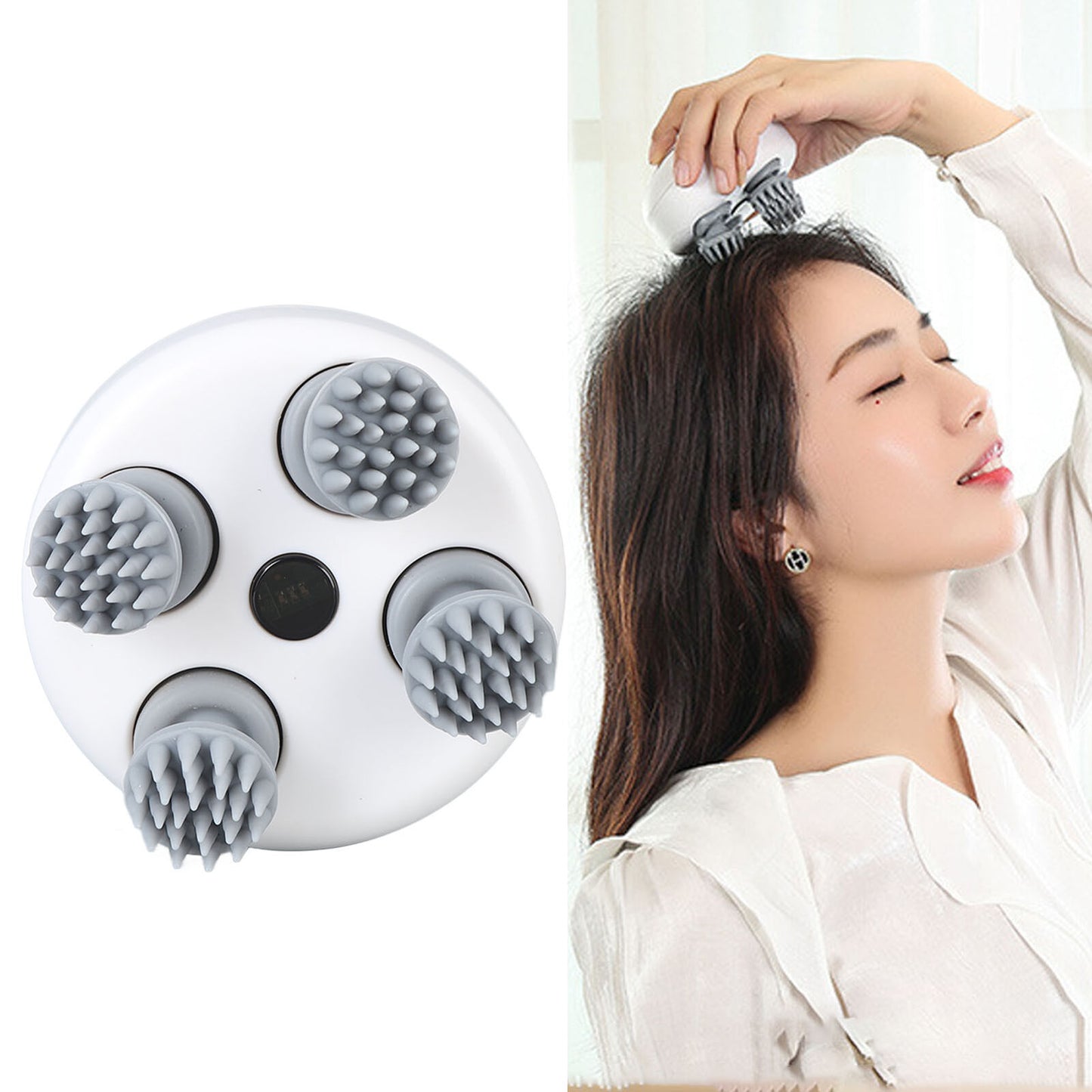 new Electric Scalp Massager Portable Rechargeable Head Massager With 4 HOT koeek - KOEEK