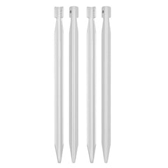 4PC silver Tent Stakes Peg Camping Outdoor aluminium Metal Nail Rope V Pull Hook 07FC0E-D4 - KOEEK