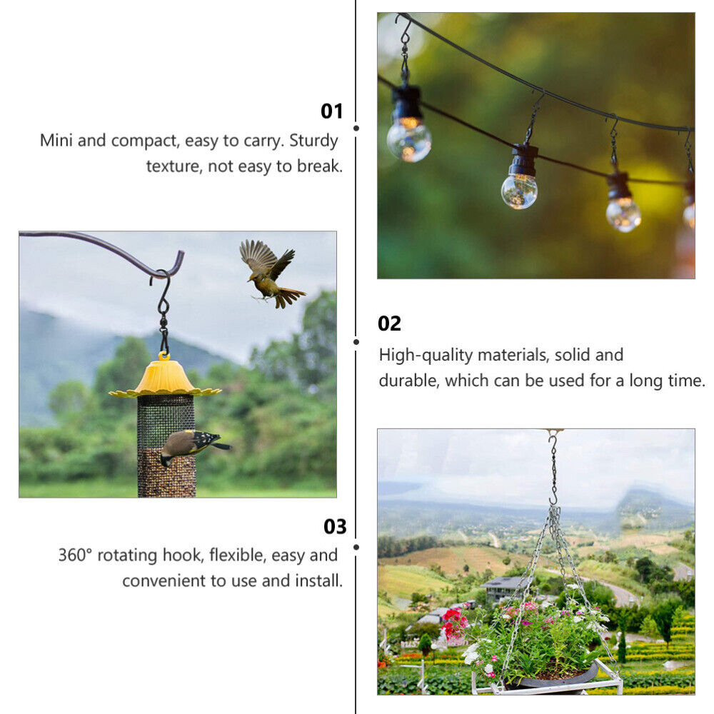 new 10 Pcs Smooth Wind Chime Swivel Hook Ceiling Hooks Optional Outdoor koeek - KOEEK