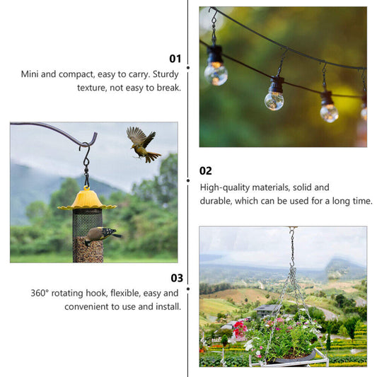 new 10 Pcs Smooth Wind Chime Swivel Hook Ceiling Hooks Optional Outdoor koeek - KOEEK