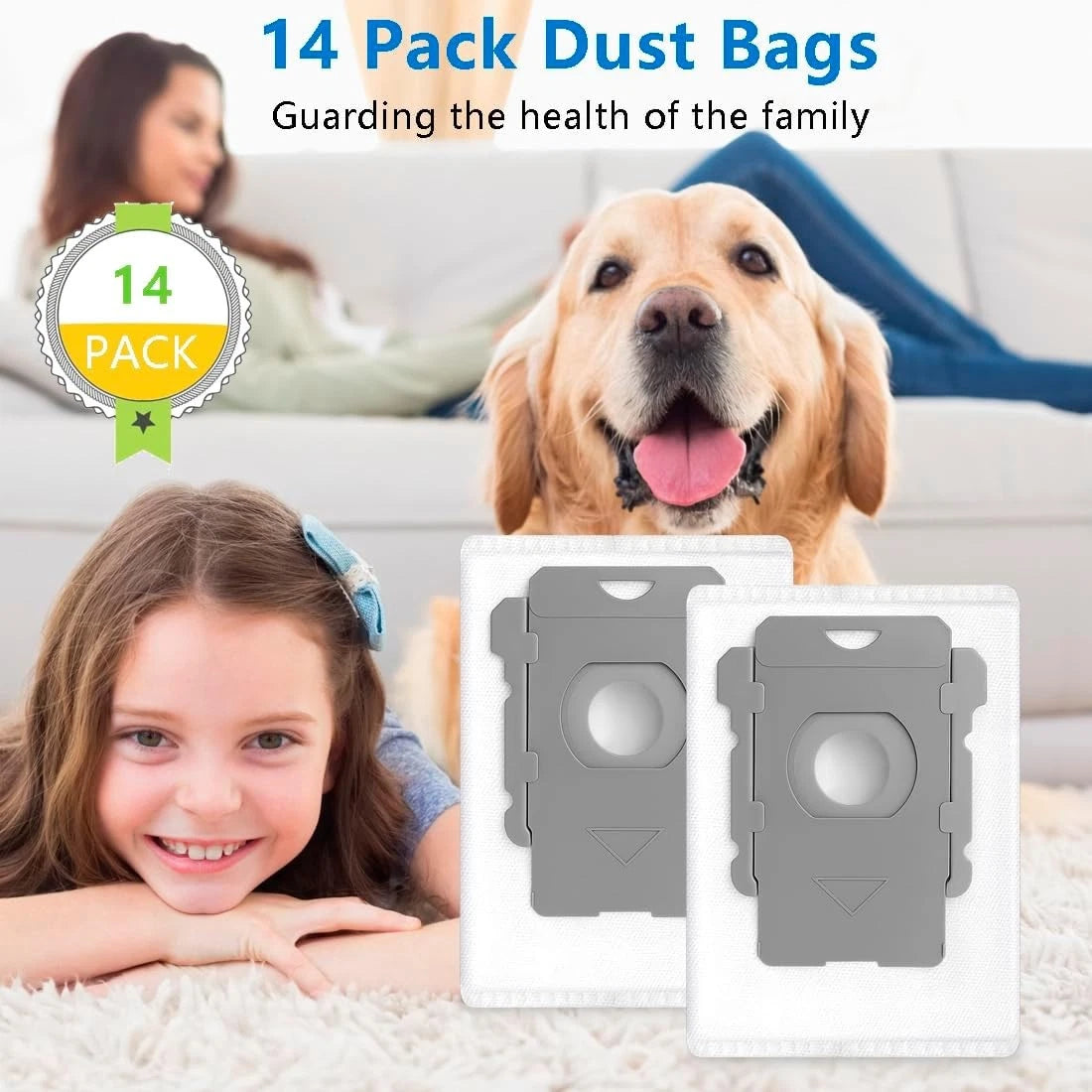 14 replacement vacuum cleaner bags, supporting automatic waste disposal function 07FC0E-D4 - KOEEK