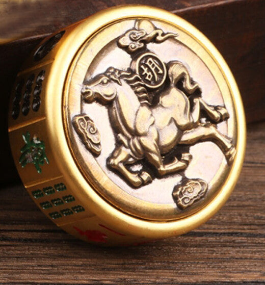 Brass Creative Fidget Spinner Brass Hand Spinner pocket Decompression EDC Toy 07FC0E-D4 - KOEEK