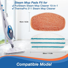 new 8 Pack Steam Mop Replacement Pads Compatible with PurSteam 4+4 07FC0E-D4 - KOEEK