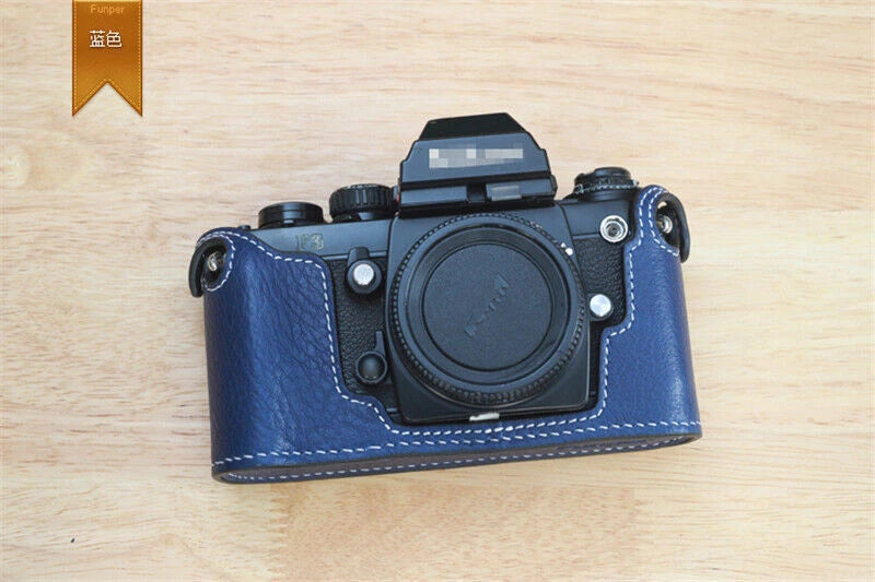 Handmade Leather Half Case Retro Protective Cover For Nikon F3 Camera 07FC0E-D4 - KOEEK