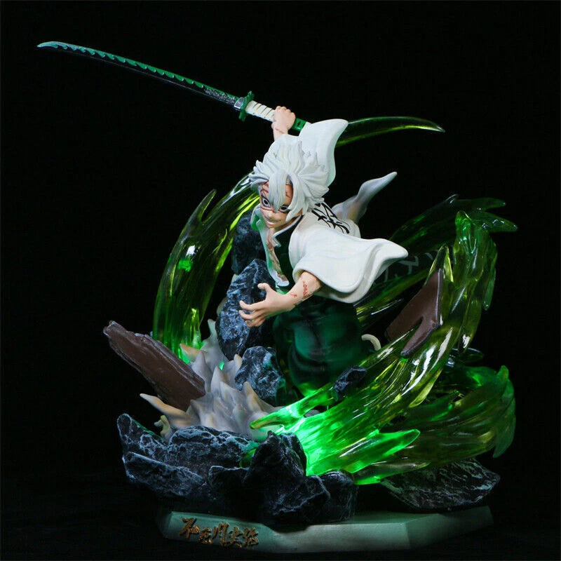 30cm Demon Slayer Shinazugawa Sanemi PVC Figure LED Light Model Statue Toy 07FC0E-D4 - KOEEK