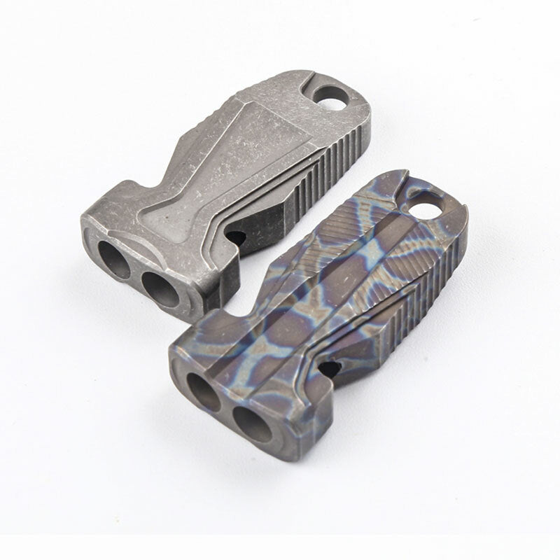 Titanium Alloy Twin Tubes Safety Whistle SOS High Frequency outdoor Survival EDC 07FC0E-D4 - KOEEK