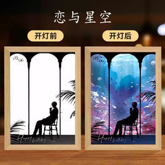 Love and Deepspace Qi Yu Rafayel Birthday LED Light Photo Frame Desk Decor Gift 07FC0E-D4 - KOEEK