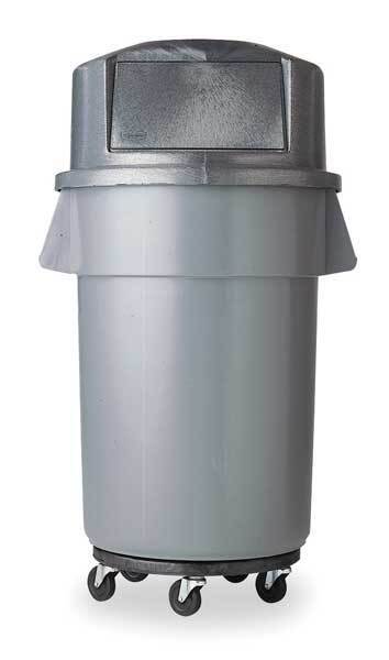 ny Rubbermaid Commercial Fg263788grå 32 Gal kuppel med skubbedør skraldespandslåg, 22