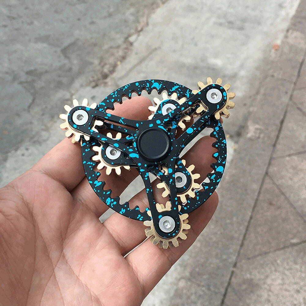 DIY Metal Gear Hand Fingertip Gyroscope Spinning Top Gearwheel Gyro EDC Toy Tool 07FC0E-D4 - KOEEK