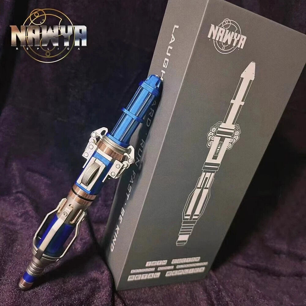 Movie Doctor Who 12th Metal Sonic Screwdriver Replica LED Hand Lamp Cosplay Prop 07FC0E-D4 - KOEEK