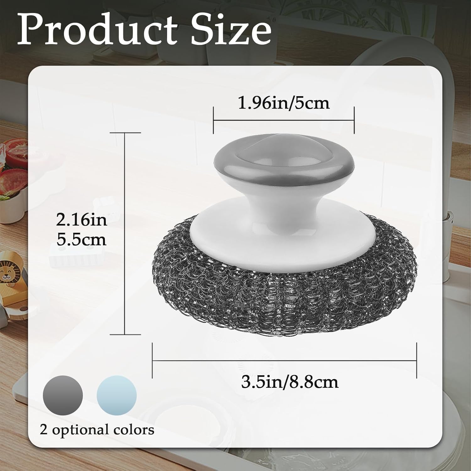 new 2 Pack Stainless Steel Wool Scrubber, Scrubbing Scouring Pad, Wool... 07FC0E-D4 - KOEEK