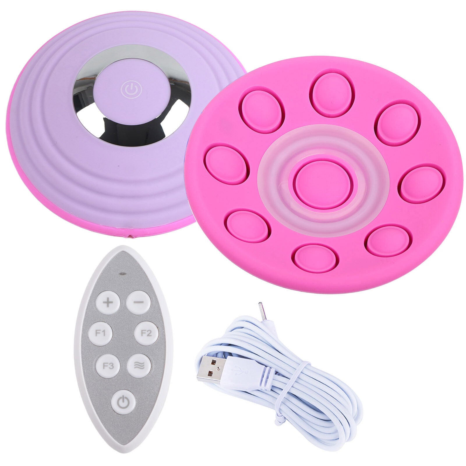 new USB Wireless Woman Breast Massager Bust Lift Massage Stimulator Purple HGF koeek - KOEEK