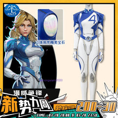 Marvel Rivals Invisible Woman Cosplay Costume Outfit Jumpsuit Full Set Halloween 07FC0E-D4 - KOEEK