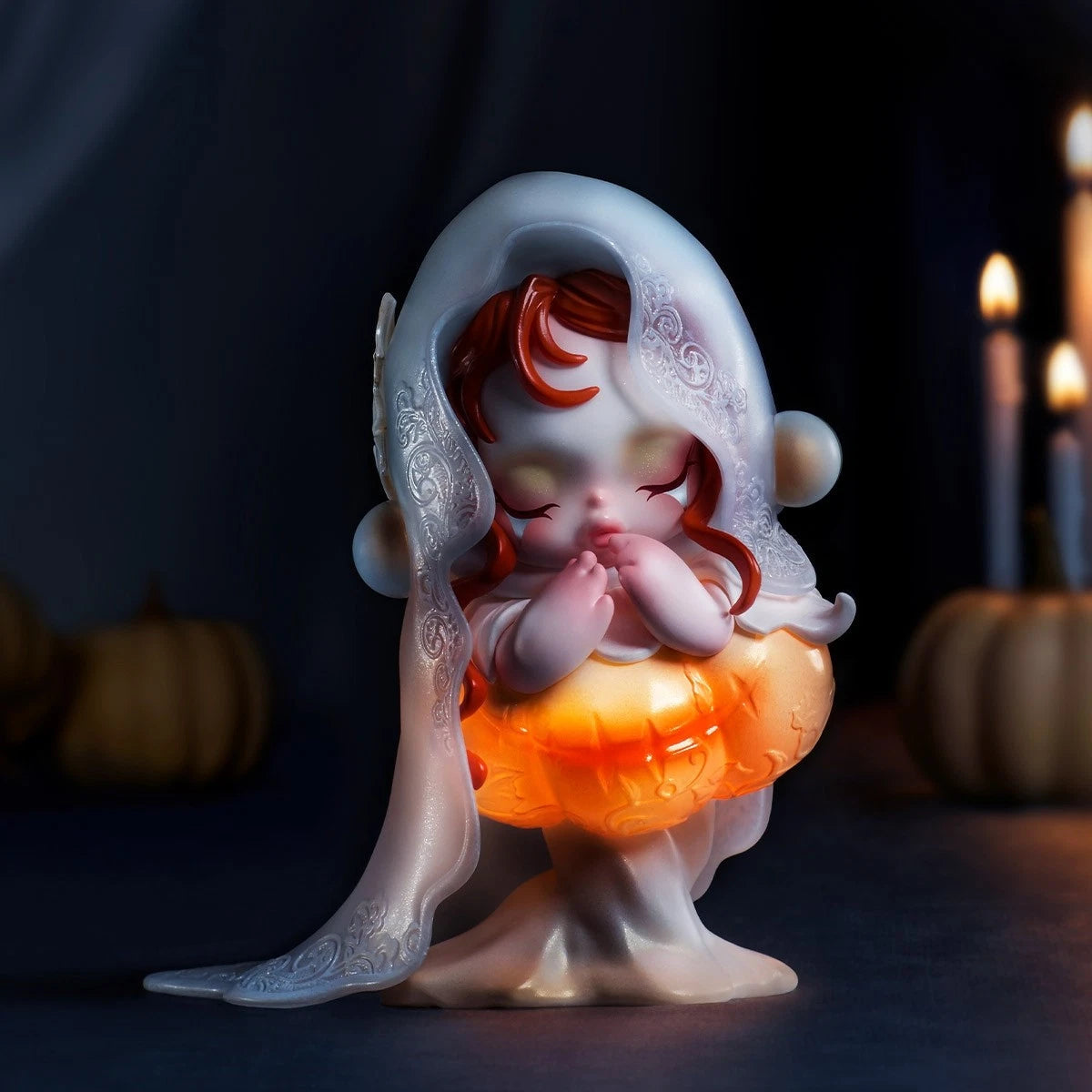Pumpkin Skullpanda Covenant Of The White Moon Halloween Confirmed Figure Toy 07FC0E-D4 - KOEEK