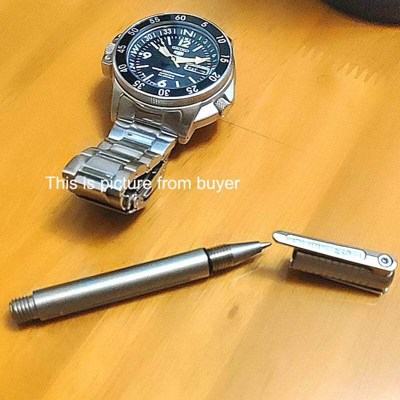 EDC Titanium Pocket Signature Pen Ballpoint Pen Outdoor Portable Travel Tools 07FC0E-D4 - KOEEK