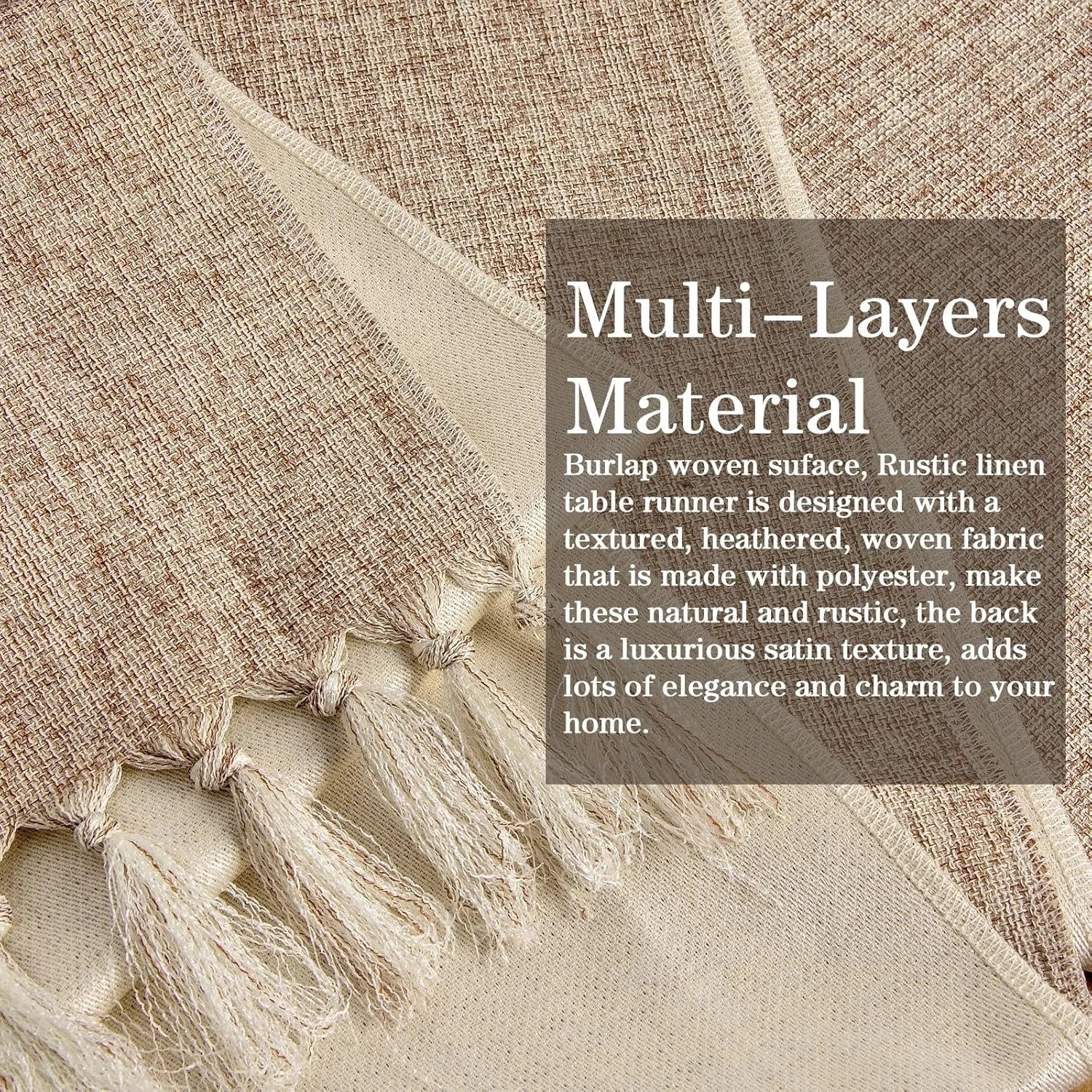 Boho Table Runner, Rustic Farmhouse Dresser Runners Cover Top for Bedroom 07FC0E-D4 - KOEEK