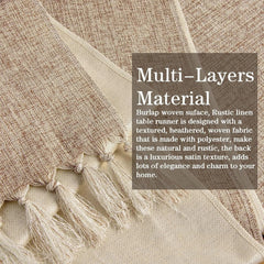 Boho Table Runner, Rustic Farmhouse Dresser Runners Cover Top for Bedroom 07FC0E-D4 - KOEEK