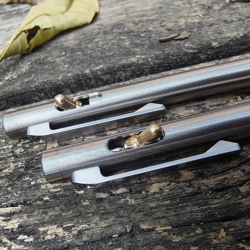 Creative Titanium Ballpoint Pen Pocket Signature Writing Pen Business Office EDC 07FC0E-D4 - KOEEK