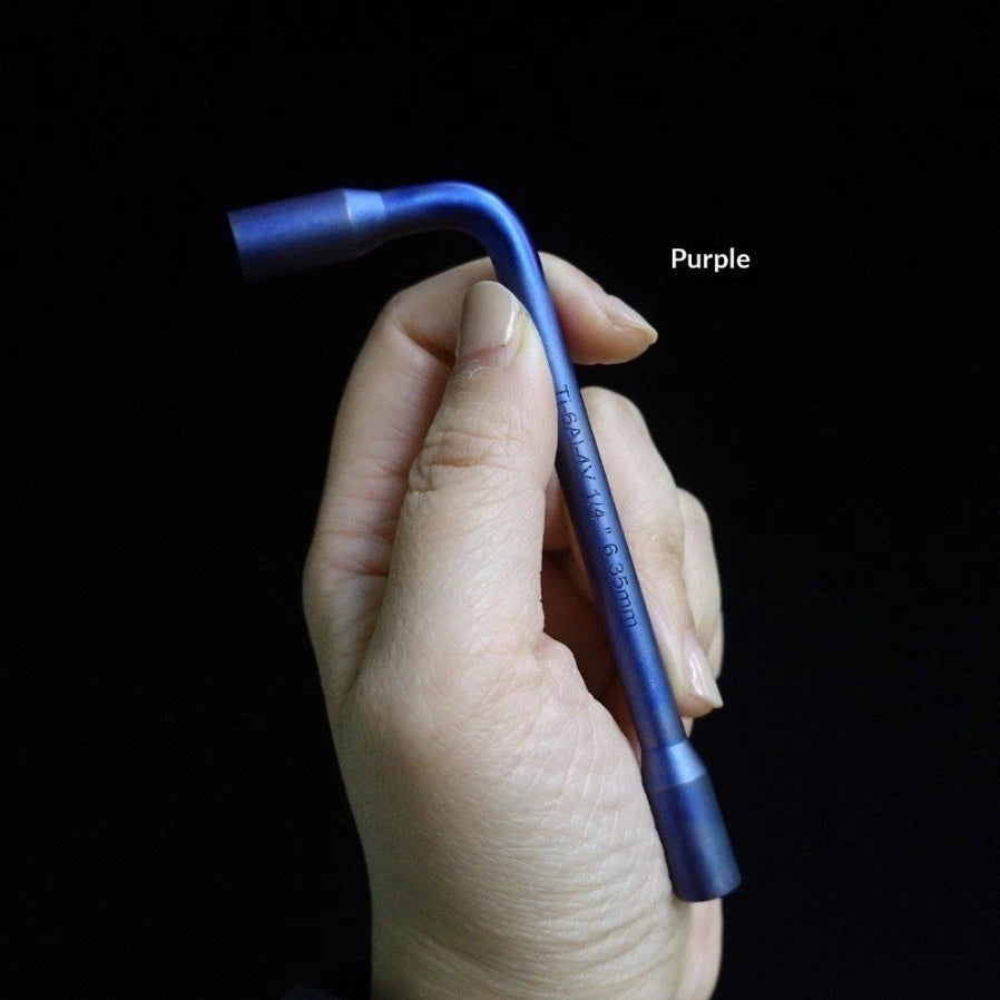 Light blue TC4 Titanium Alloy L-Shaped Wrench EDC Tool 07FC0E-D4 - KOEEK