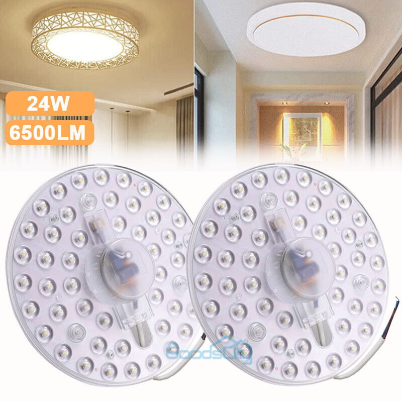 24W 6500LM Circle LED Ceiling Light Fixture for Home Replacement