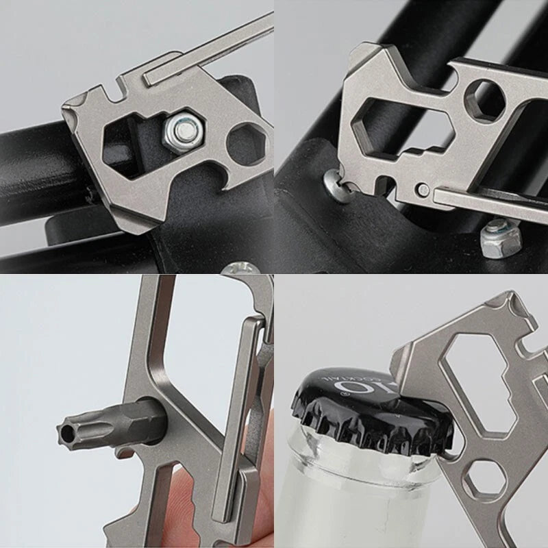 HotTitanium TC4 Mechanic Key Chain Carabiner Opener Outdoor Multi EDC Tool M-KC1 07FC0E-D4 - KOEEK
