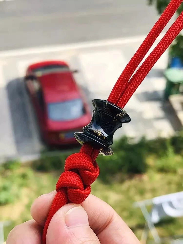 Resin Lanyard Paracord Knife Beads Pendant ecklace DIY Cord Pendants EDC Beads 07FC0E-D4 - KOEEK