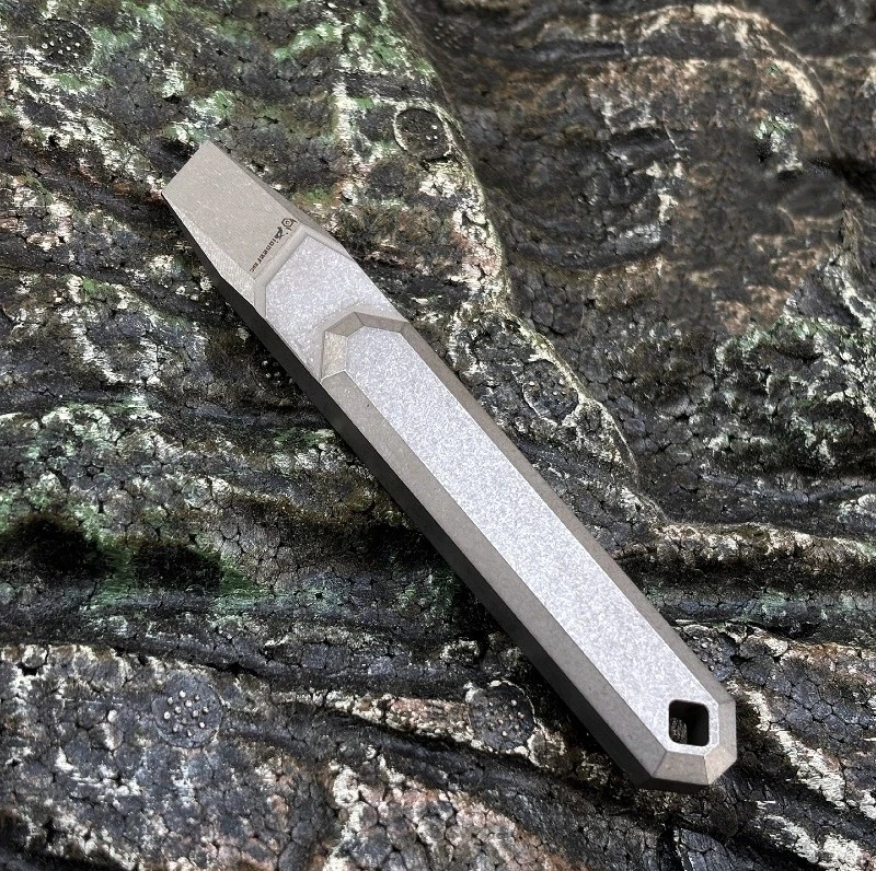 Titanium Alloy Pry Bar Crowbar EDC Pocket Outdoor Multi Tools Portable Keychain 07FC0E-D4 - KOEEK