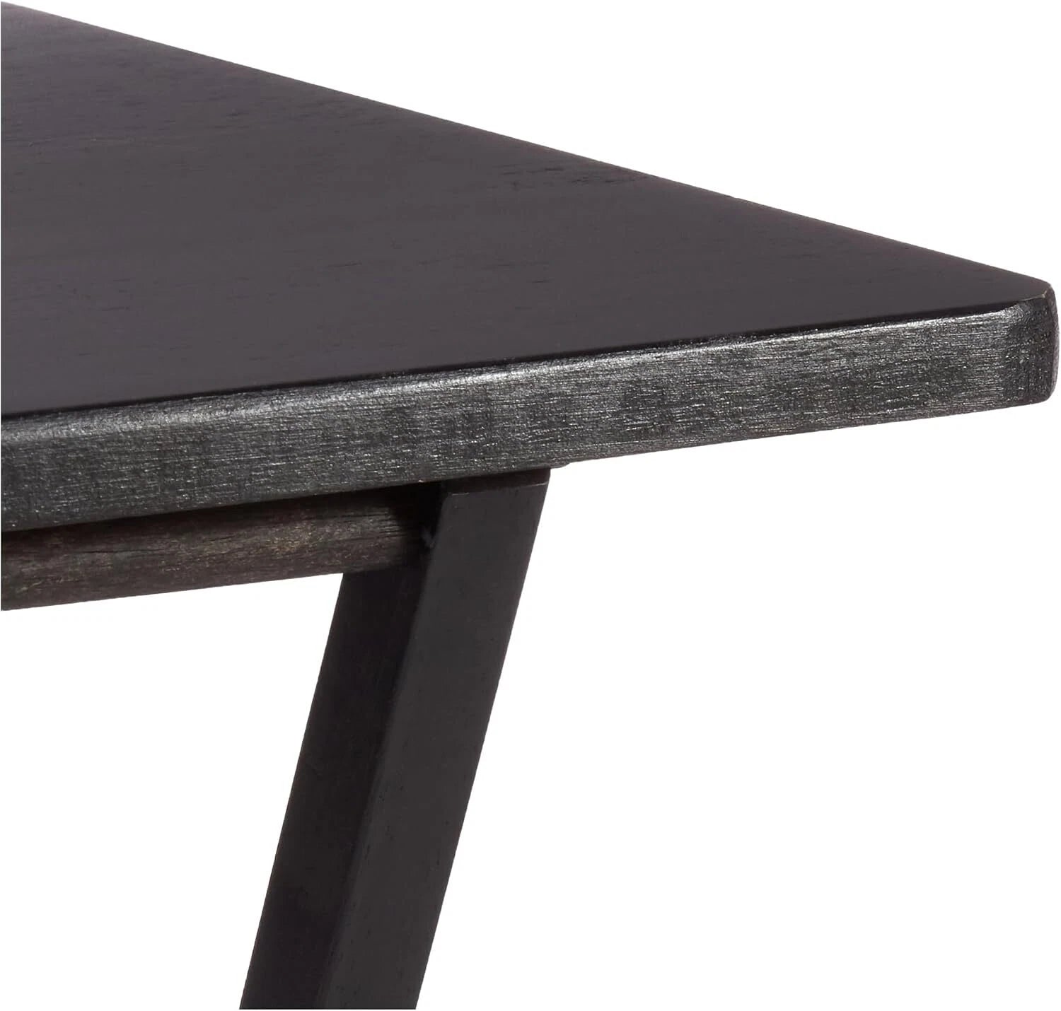 Folding TV Dining Table Tray with Storage Shelf, Set of 4, Black 07FC0E-D4 - KOEEK
