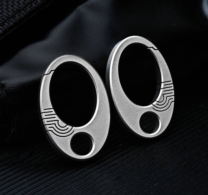 Mini Titanium Alloy Keychain Carabiner key pendant Belt Waist Hanging Buckle EDC 07FC0E-D4 - KOEEK
