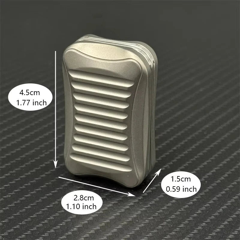 Titanium Alloy Soap EDC Fidget Toy Fashion Metal Infinite Push Fidget Slider 07FC0E-D4 - KOEEK