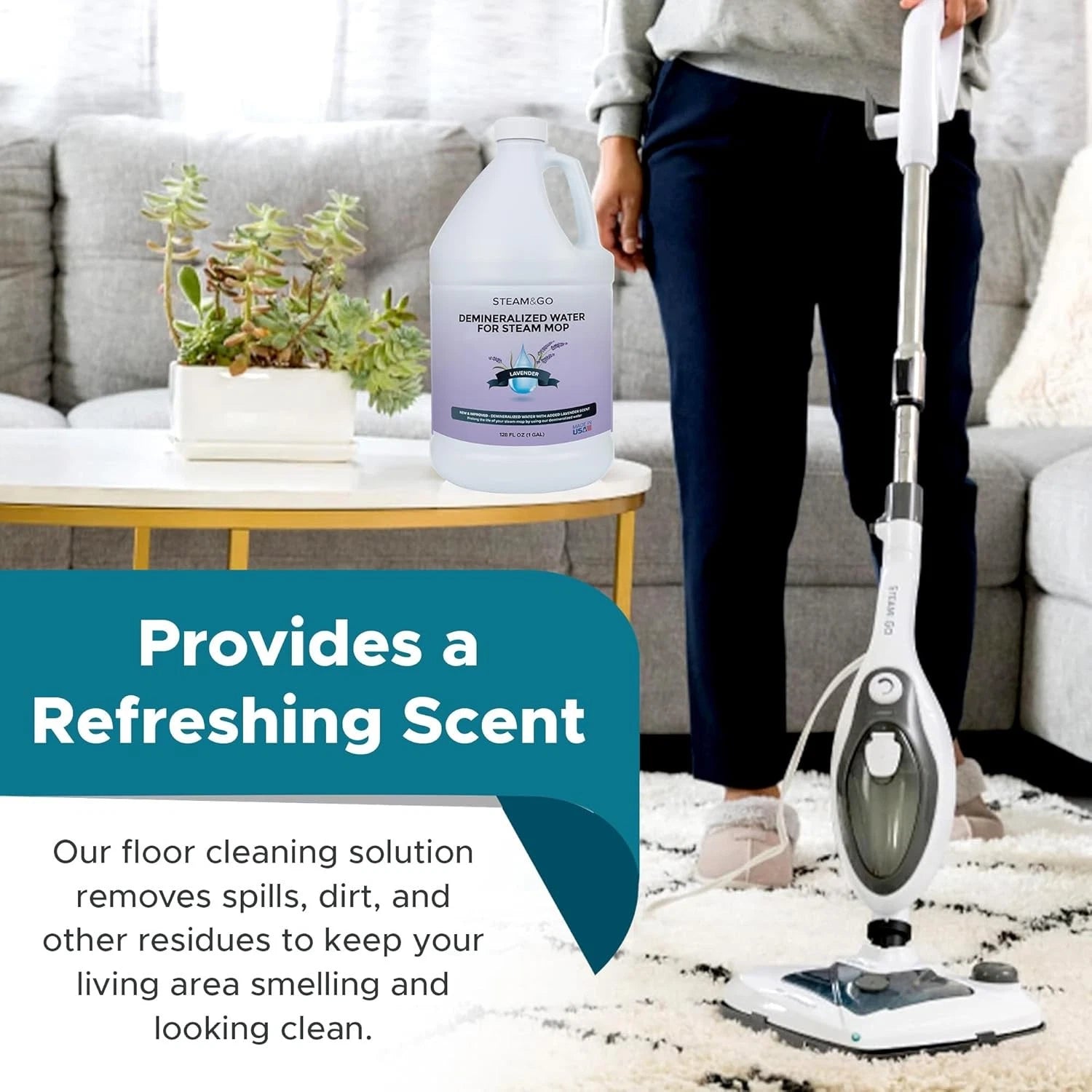 Steam & Go Demineralized Water for Steam Cleaner - PVC-Free Floor 07FC0E-D4 - KOEEK