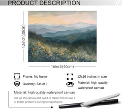 new Appalachian Mountains Wall Art Nature Landscape 16L" x 12W", Multi 07FC0E-D4 - KOEEK