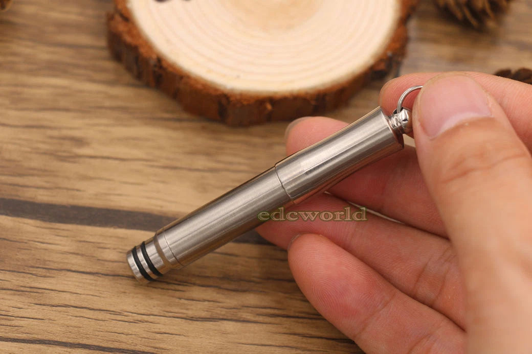 Tiremet Titanium Ti Mini Key Chain Practical Ball Pen Office Signature Pen EDC TIREMET - KOEEK