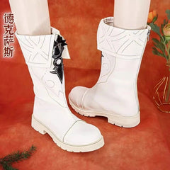 Arknights Texas The Omertosa White Flat Bottom Long Boots Cosplay Shoes Props 07FC0E-D4 - KOEEK
