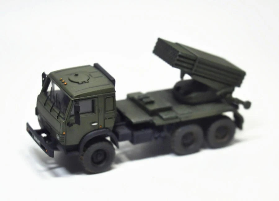 1/72Russian KAMAZ-5350 MUSTANG with BM-21"Grad"Hail RocketLauncherAssembly Model 07FC0E-D4 - KOEEK