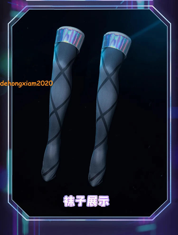 Game League of Legends LOL KDA Seraphine Cosplay Costume Women Fullset Dress 07FC0E-D4 - KOEEK