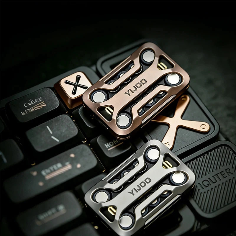 EDC Fidget Slider Metal Magnetic Push Toy Stress Relief ADHD Anxiety Desk Gadget 07FC0E-D4 - KOEEK
