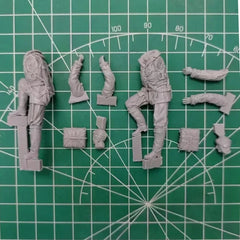 1/32 Resin Figure Model Kit Fighter Pilots 2 Figures Unassembled Unpainted 07FC0E-D4 - KOEEK