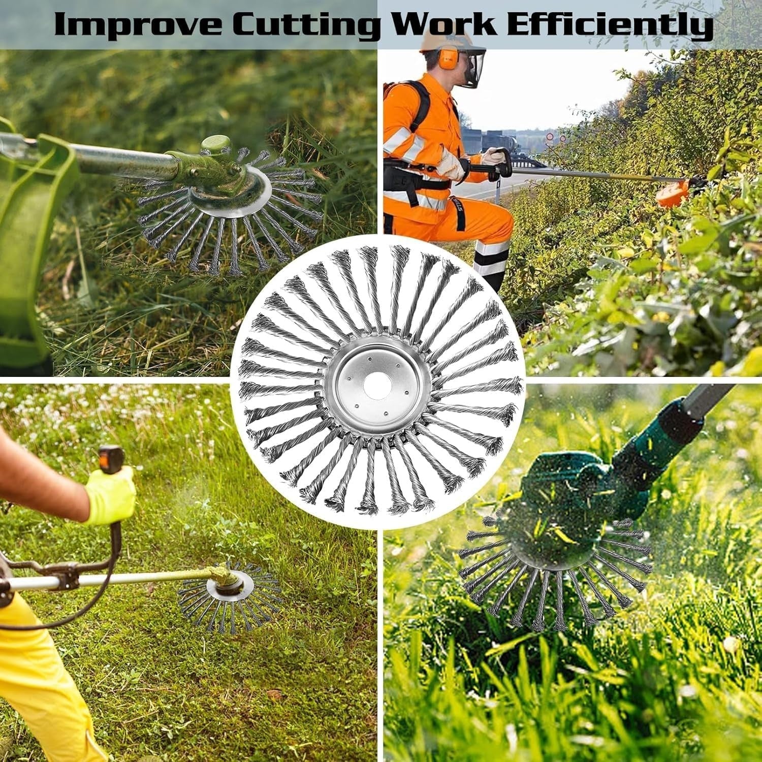 new 10 Inch Steel Wire Trimmer Head, Unbreakable Wired Blade Yard 10 inch 07FC0E-D4 - KOEEK