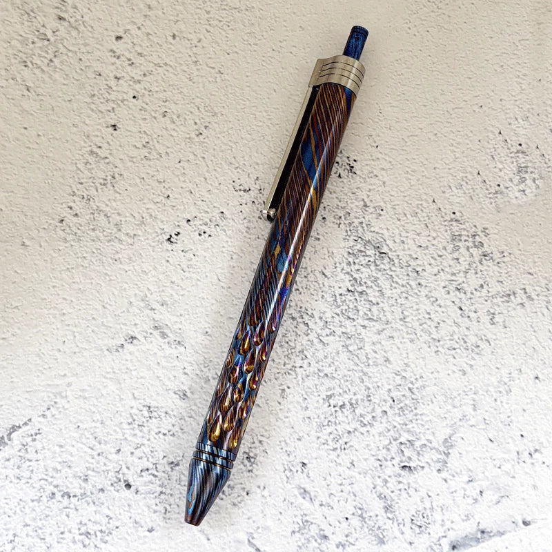 Titanium Pocket BallPoint Pen Signature Writing Pen Business Office EDC Pen 07FC0E-D4 - KOEEK