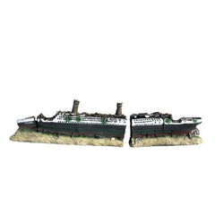 Titanic Sinking ShipAquariumDecor PirateAircraft Carrier Wreck Fish TankOrnament 07FC0E-D4 - KOEEK