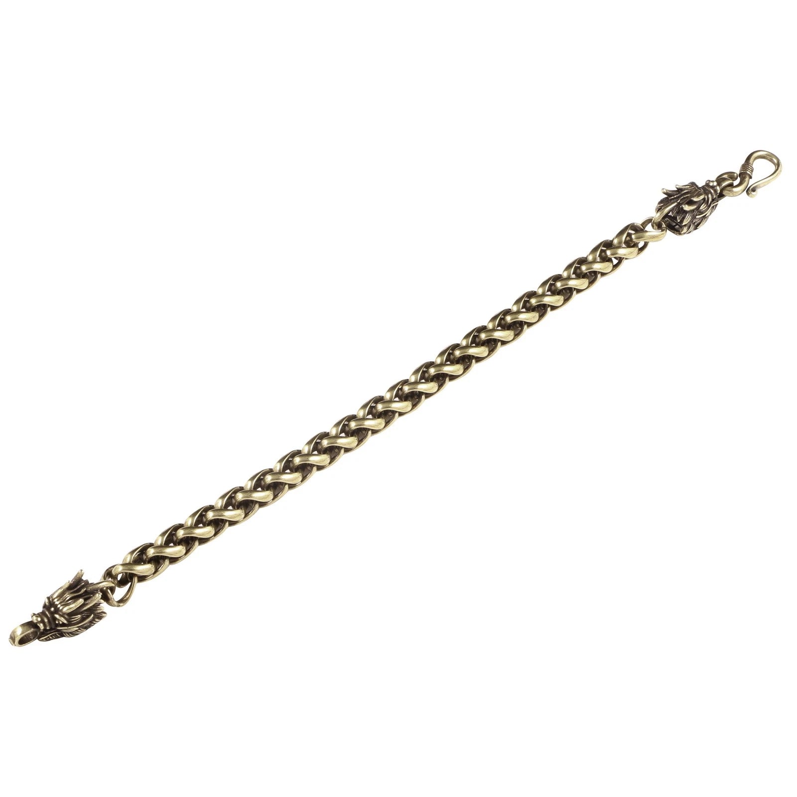 Brass Zodiac Dragon Bracelet Simple Street Dance Fashion Jewelry Men Women 07FC0E-D4 - KOEEK