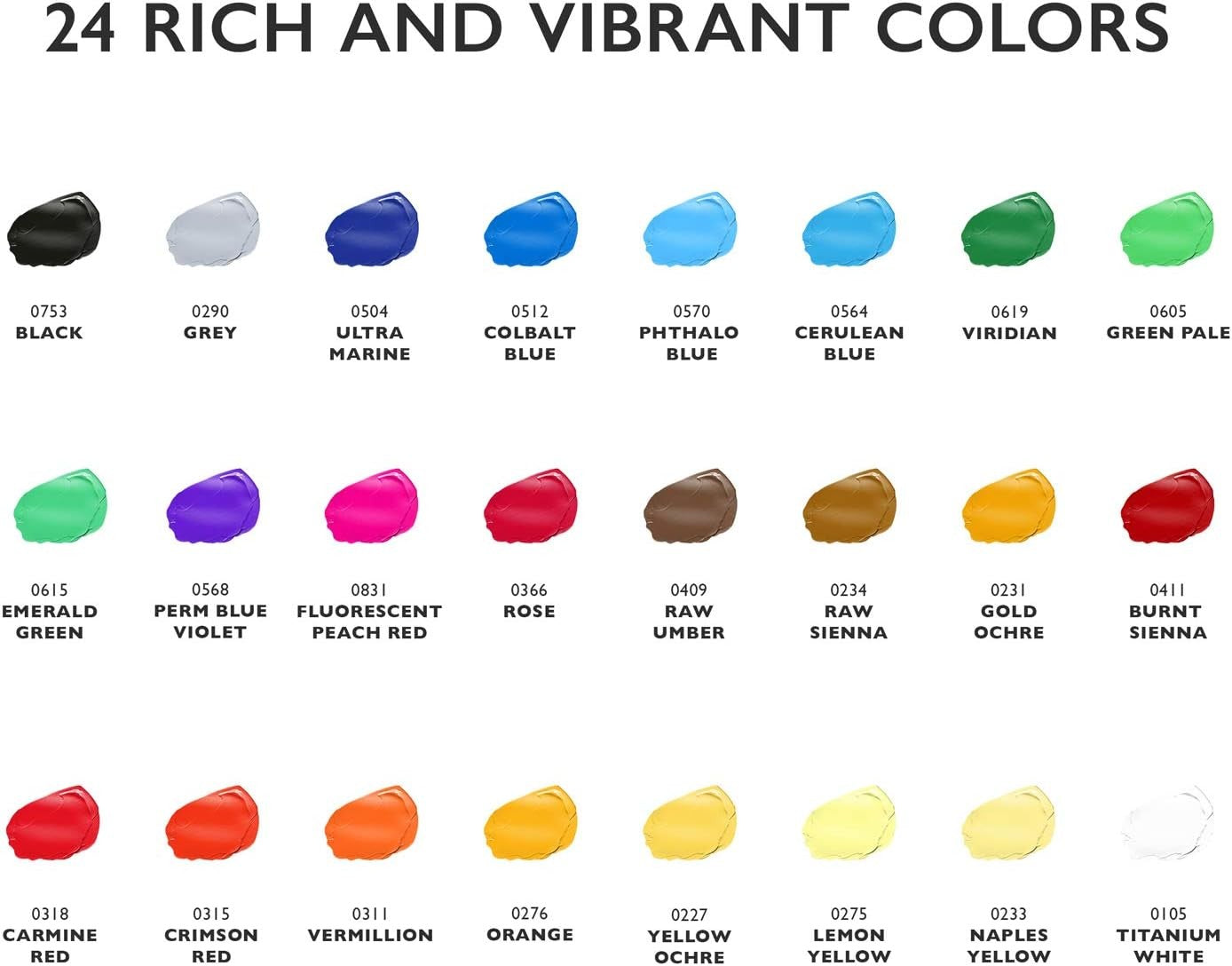 new Acrylic Paint Set Canvas Art Paints 24 0.36 Fl Oz (Pack of 27), ASSORTED 07FC0E-D4 - KOEEK