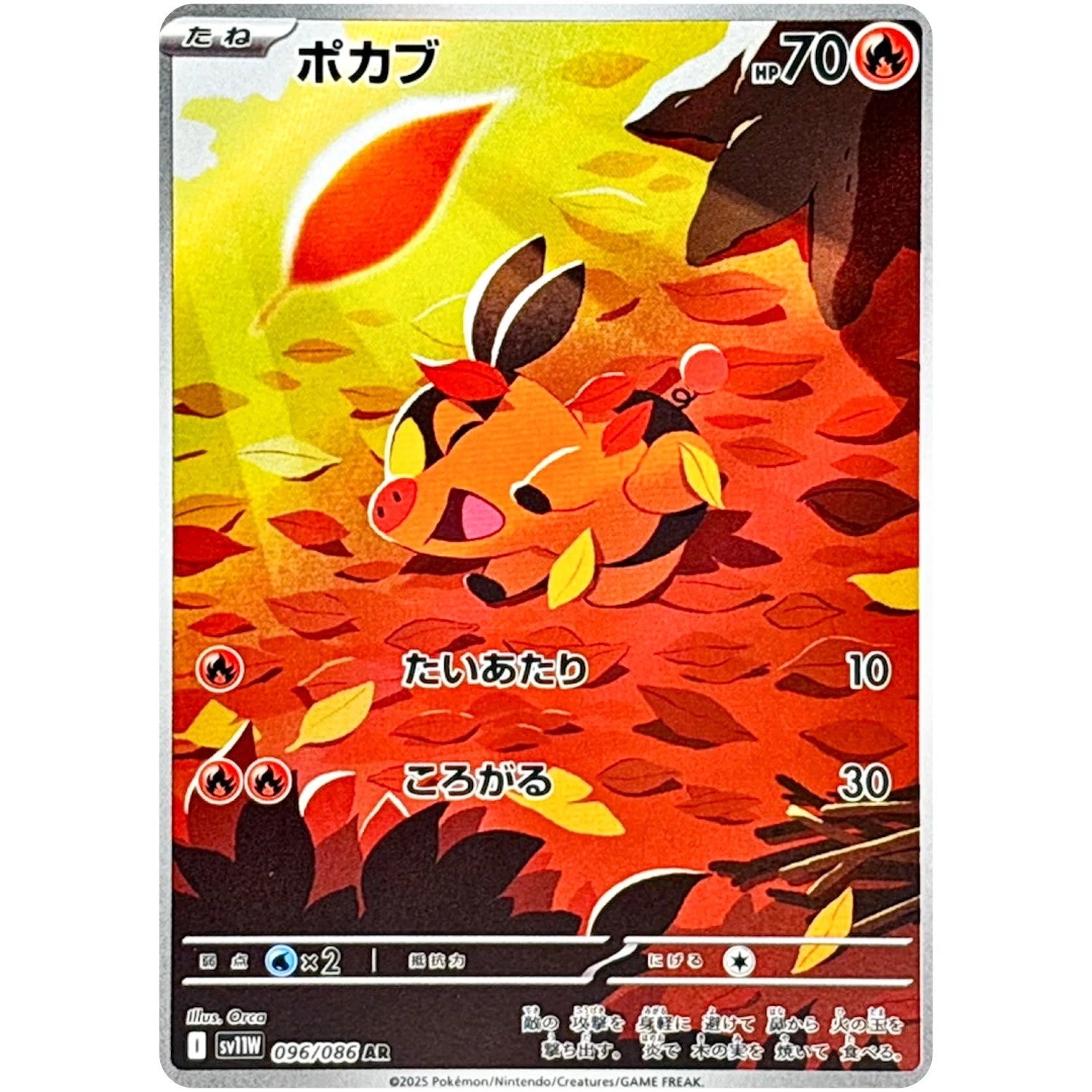 Pokemon Japanese White Flare Tepig Pignite Emboar SV11W-096-098/808 AR Set NM 07FC0E-D4 - KOEEK