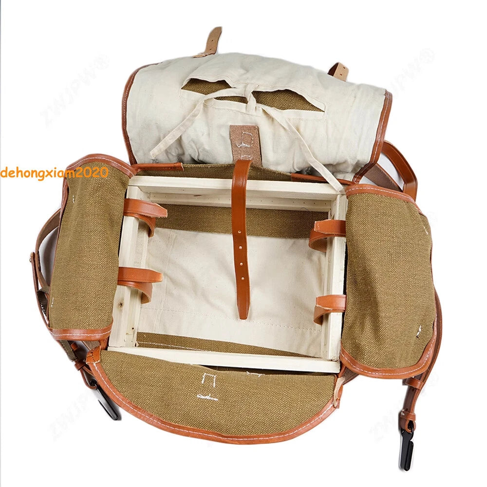 World War II Chinese KMT German Military Bag Field Linen Replica Backpack Pack 07FC0E-D4 - KOEEK