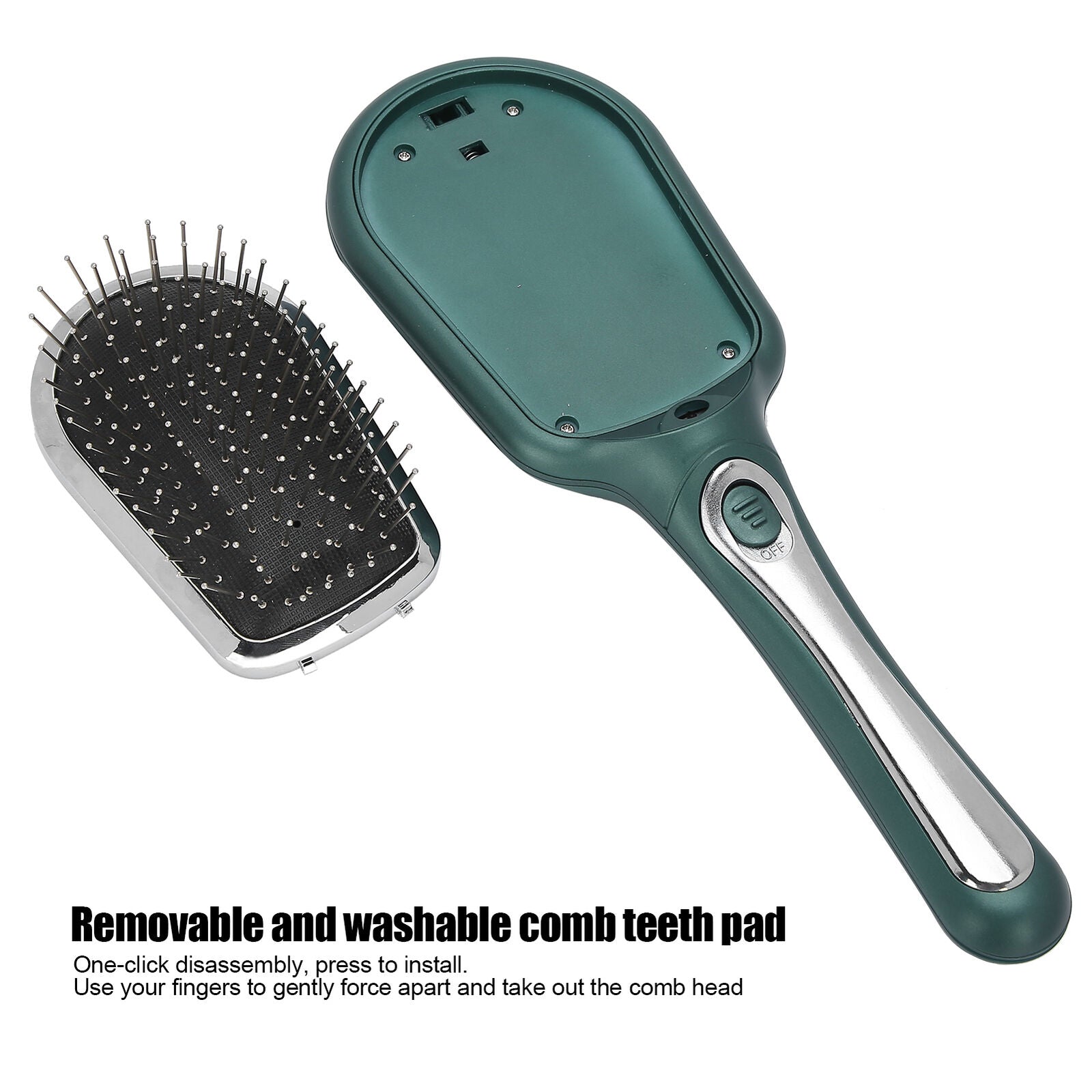 new Electric Negative Ion Massage Comb Therapy Scalp Massage Brush(Emerald ) HGF koeek - KOEEK