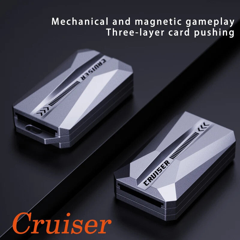 EDC Mechanical Card-pushing Magnetic Slider Stainless Steel Fidget Toys Gift 07FC0E-D4 - KOEEK