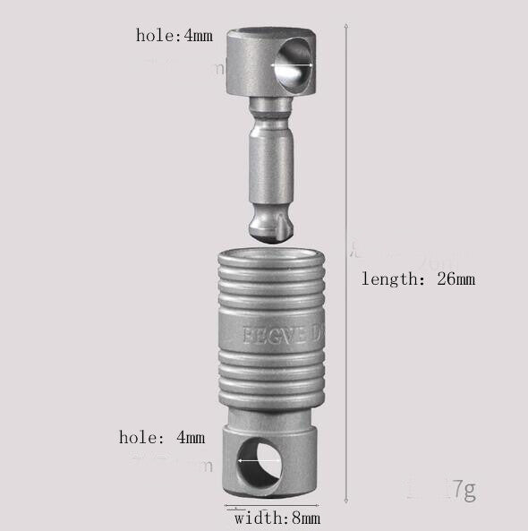 EDC Small Titanium Alloy Detachable Keychain  Hanging Connector  Keyring 07FC0E-D4 - KOEEK