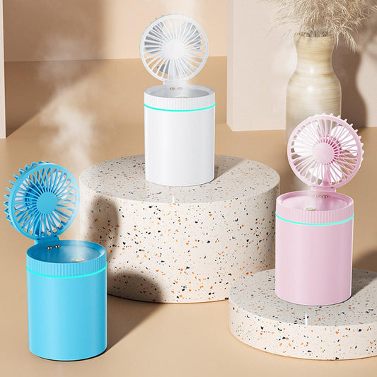 new Small Water Spray Mist Fan USB Powered  Portable Fan Cooling Air Humidifier koeek - KOEEK