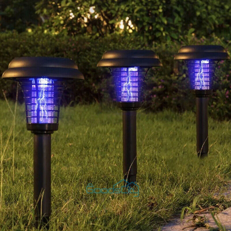 new 2 4 Solar Fly Zapper Mosquito Bug Insect Killer LED Light Trap Pest Control Lamp